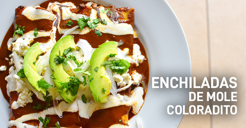 imagen de cocina Enchiladas de mole coloradito